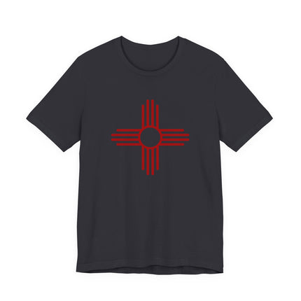 Native American Red Zia Sun Symbol T-Shirt | New Mexico Southwest Graphic Tee