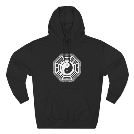 Bagua Yin Yang I Ching Symbol Hoodie | Unisex Eight Trigram Pullover Fleece