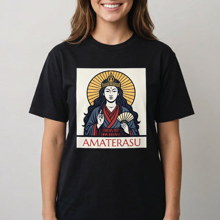 Amaterasu Sun Goddess Japanese Mythology Graphic T-Shirt, Unisex Graphic Tee V1