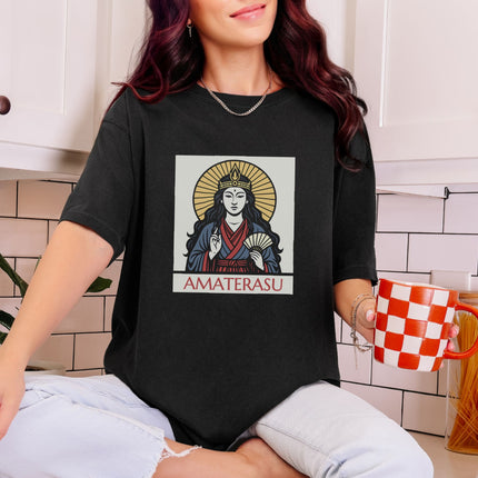 Amaterasu Sun Goddess Japanese Mythology T-Shirt, Unisex Graphic Tee Shirt