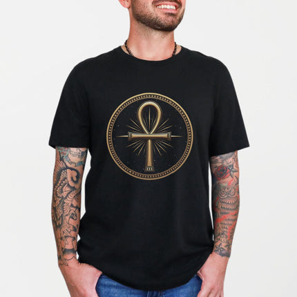 Ankh Symbol T-Shirt | Egyptian Key of Life Graphic Print Unisex Tee Shirt
