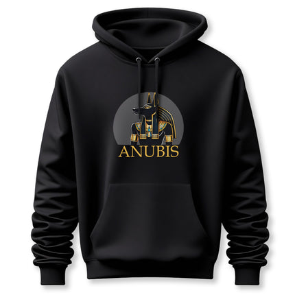 Anubis Graphic and Text Hoodie | Ancient Egyptian God Unisex Pullover V2