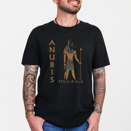 Anubis Egyptian God T-Shirt | Jackal Head Mythology Graphic Unisex Tee Shirt