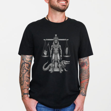 Anubis Scales of Justice T-Shirt | Egyptian Mythology Afterlife Tee Shirt
