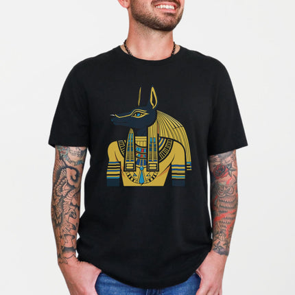 Anubis T-Shirt | Egyptian God Graphic Print Tee | Ancient Egypt Jackal Shirt