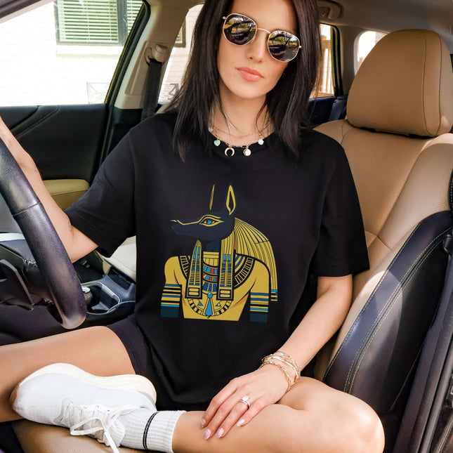 Anubis T-Shirt | Egyptian God Graphic Print Tee | Ancient Egypt Jackal Shirt
