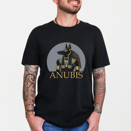 Anubis Egyptian God T-Shirt | Graphic and Text Ancient Egypt Mythology Tee