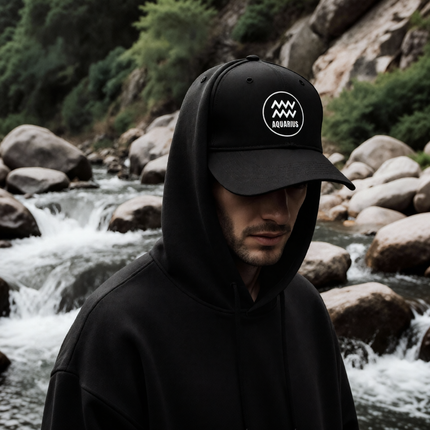 Aquarius Zodiac Embroidered Hat | Baseball Cap V2