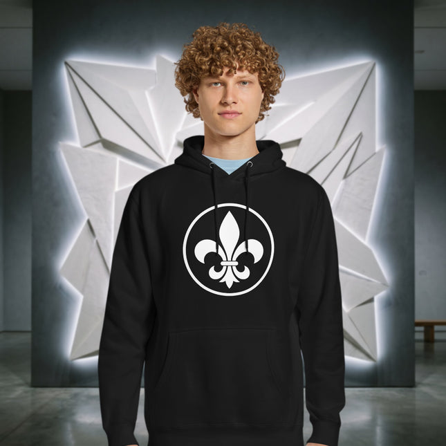 Classic Fleur De Lis Hoodie | French Royal Symbol Pullover Graphic Hoodie