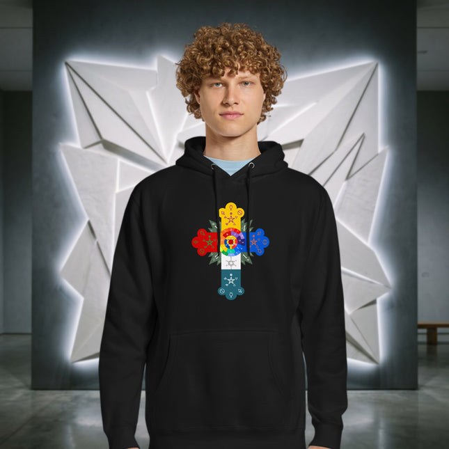 Rosy Cross Occult Art Hoodie - Sacred Geometry Graphic