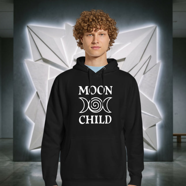 Moon Child Triple Moon Goddess Symbol Hoodie | Witchy Celestial Pullover Hoodie