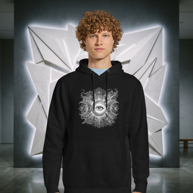 Triple Moon Eye Spiritual Awakening Graphic Hoodie