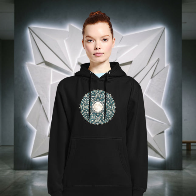 Arianrhods Wheel Celtic Mythology Hoodie - Moon Mandala Pullover