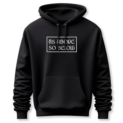 As Above So Below Text Hoodie | Pagan Witchcraft Unisex Pullover V1