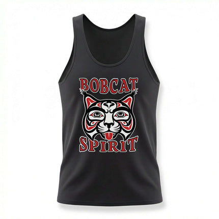 Native American bobcat spirit formline art tank top design.
