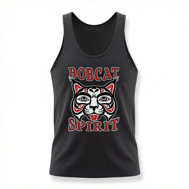 Native American bobcat spirit formline art tank top design.