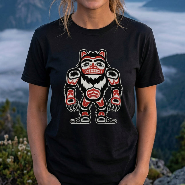 Haida Sasquatch Bigfoot T-Shirt | Indigenous Pacific Northwest Art Tshirt