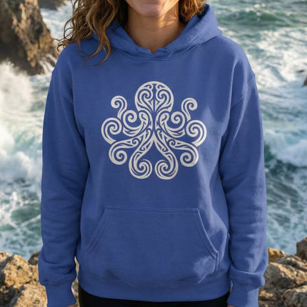 Tribal Octopus Celtic Knot Hoodie | Mythical Kraken Graphic Pullover Hoodie