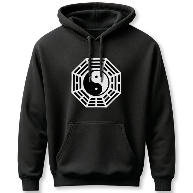 Bagua Yin Yang Hoodie | Taoist I Ching Graphic Pullover | Trigram Sweatshirt