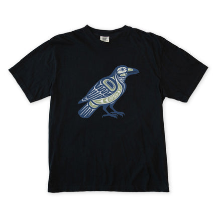 Inuit Inspired Raven Symbol T-Shirt | Indigenous Pacific NW Art Graphic Tee