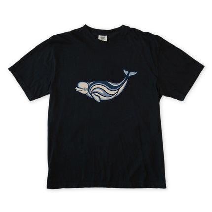 Inuit Inspired Beluga Whale T-Shirt | Indigenous Art Marine Graphic Tee Shirt