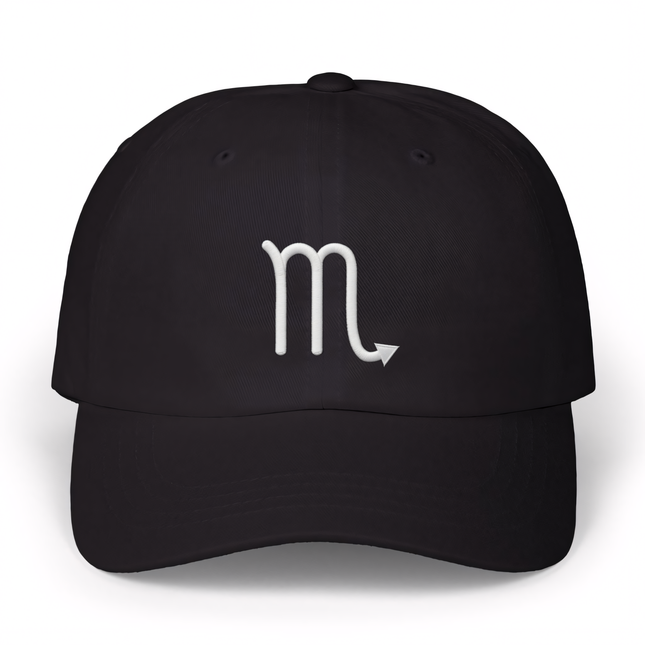 Scorpio Zodiac Baseball Cap |  Astrology Symbol Embroidered Hat