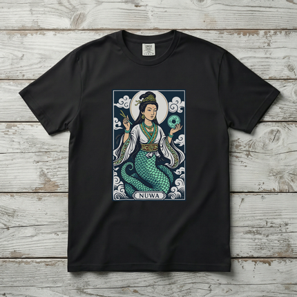 Nüwa Serpent Goddess T-Shirt | Chinese Mythology Mythical Graphic | V1