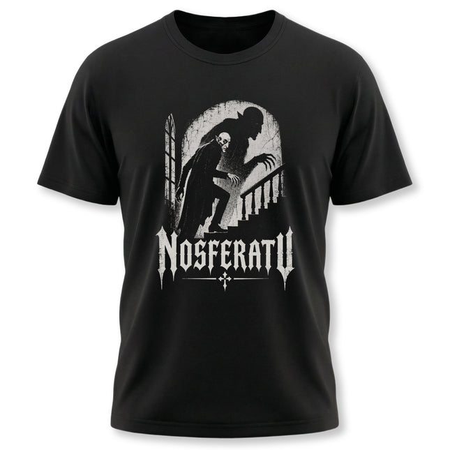 Nosferatu T-Shirt | Gothic Vampire Shadow and Staircase Graphic Tee