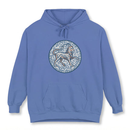 Mosaic Chimera Mythical Beast Hoodie | Greek Mythology Unisex Pullover Hoodie