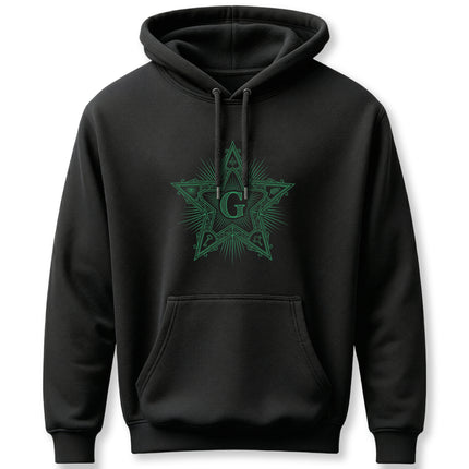 Masonic Blazing Star Hoodie - Freemasonry Sacred Geometry Pullover