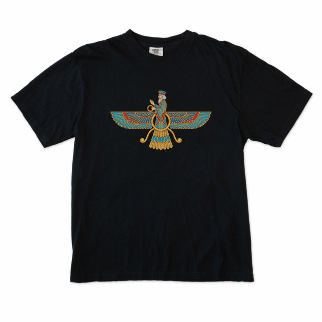 Faravahar Ancient Persian Symbol T-Shirt | Zoroastrianism Graphic Tee