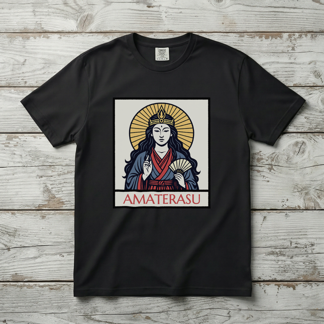 Amaterasu Sun Goddess Japanese Mythology Graphic T-Shirt, Unisex Graphic Tee V1
