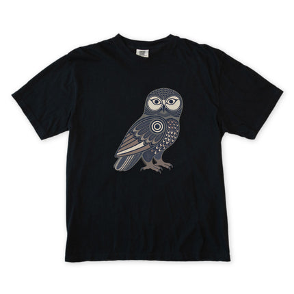 Inuit Inspired Owl T-Shirt | Geometric Tribal Bird Graphic | Comfort Colors
