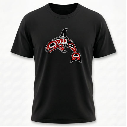 Indigenous Orca Formline Art T-Shirt | Northwest Coast Killer Whale Design | Whale