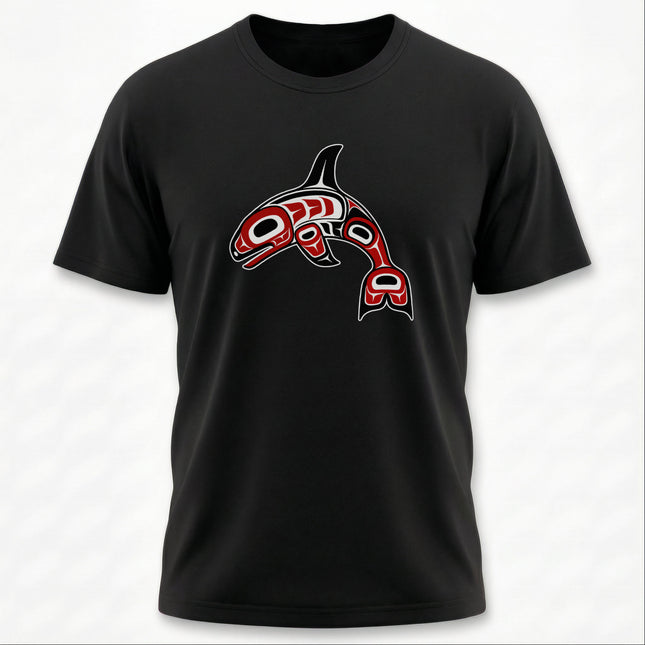 Indigenous Orca Formline Art T-Shirt | Northwest Coast Killer Whale Design | Whale