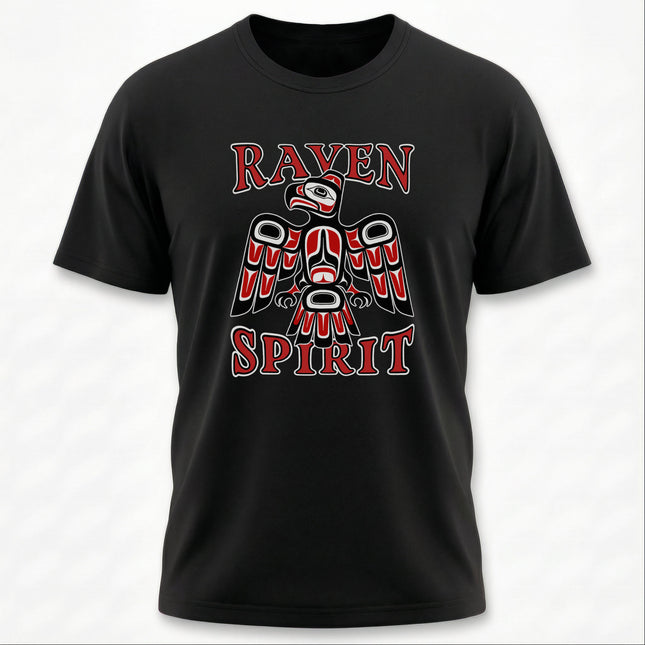 Raven Spirit T-Shirt | Native American Tribal Art Raven Tee | Spirit