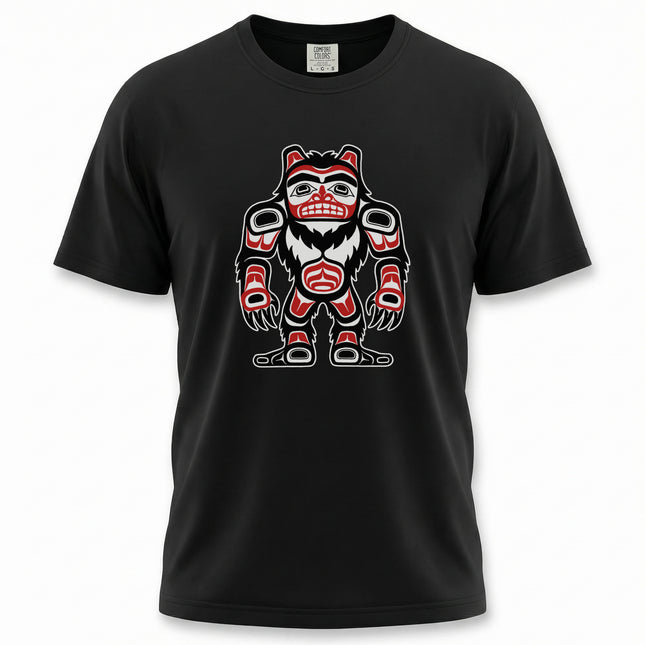 Haida Sasquatch Bigfoot T-Shirt | Indigenous Pacific Northwest Art Tshirt
