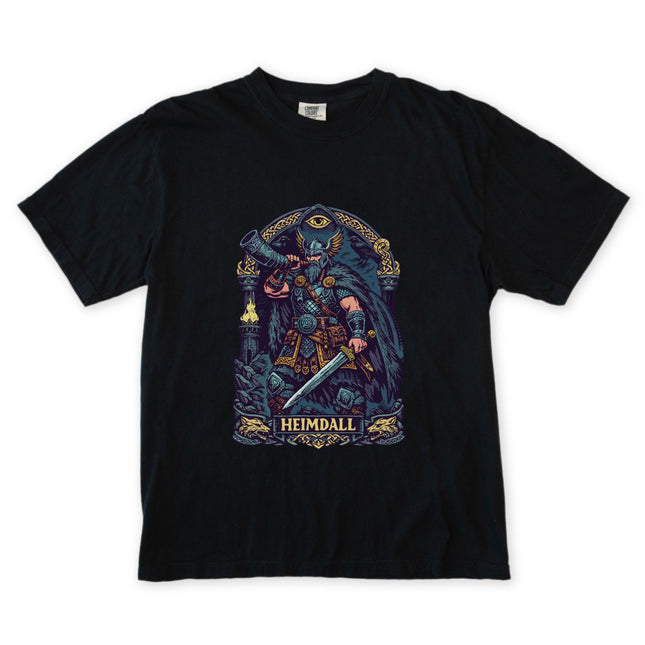 Heimdall Norse God Viking T-Shirt | Gjallarhorn Mythology Graphic Unisex Tee
