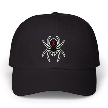 Black Widow Spider Hat |  Embroidered Baseball Cap