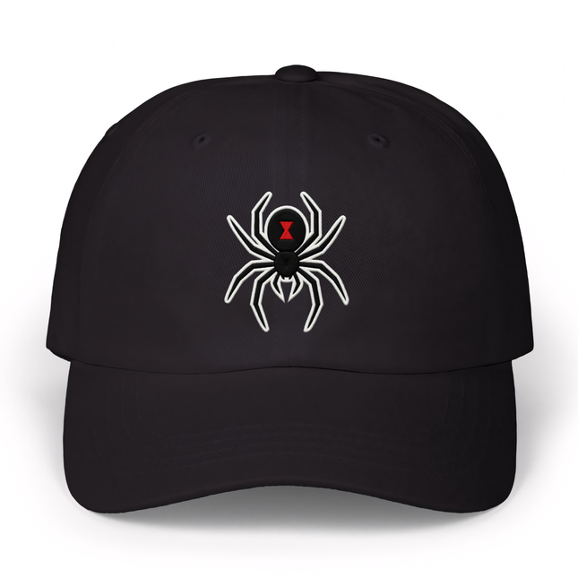 Black Widow Spider Hat |  Embroidered Baseball Cap