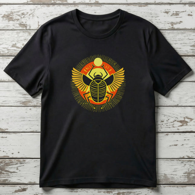 Egyptian Scarab Beetle T-Shirt | Khepri Ancient Egypt God Mythology Tee | V2