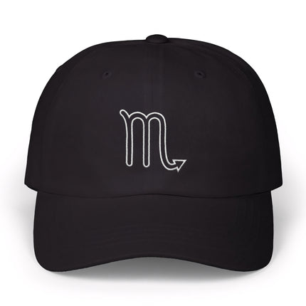 Scorpio Outline Hat | Embroidered Zodiac Sign Baseball Cap