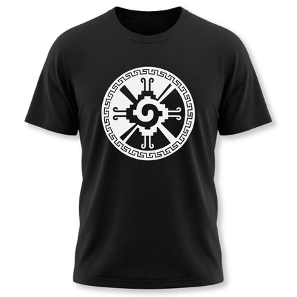 Hunab Ku Symbol T-Shirt | Black and White Circular Spiral Design Tee