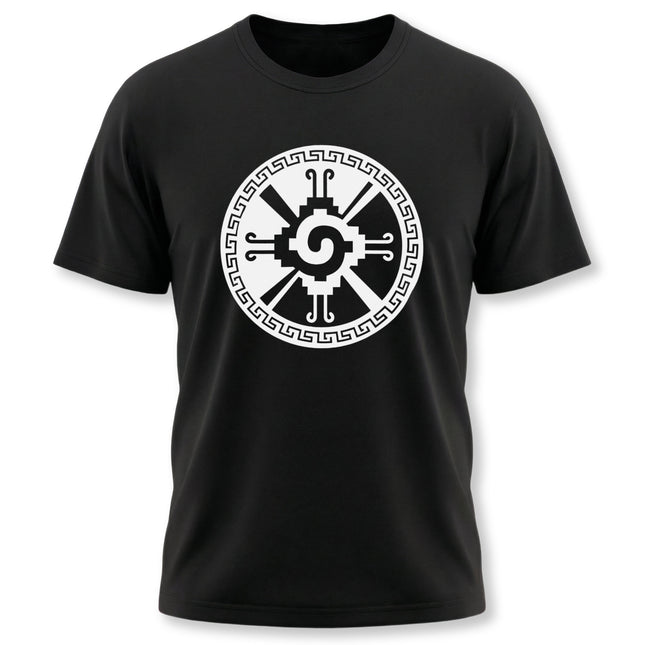 Hunab Ku Symbol T-Shirt | Black and White Circular Spiral Design Tee