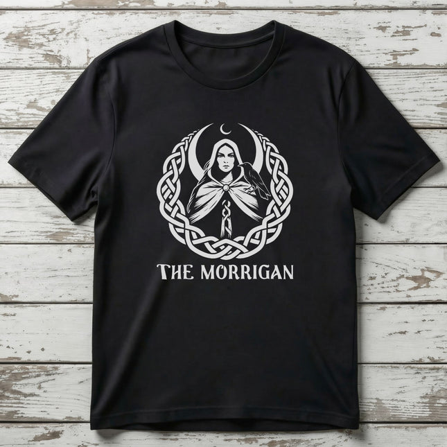 Morrigan Celtic Goddess Raven Moon T-Shirt | Irish Mythology Tee | V1