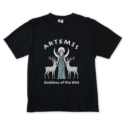 Artemis Goddess of the Wild T-Shirt | Greek Mythology Moon Stag Unisex Tee