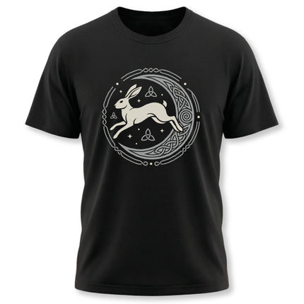 Celtic Hare Moon Mandala Design T-Shirt | Pagan Mythology Tee