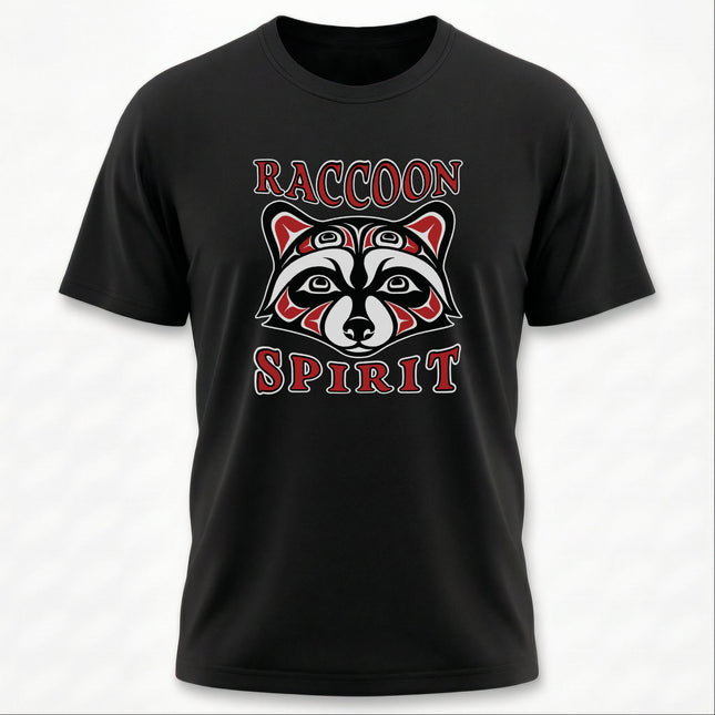 Raccoon Spirit Tribal T-Shirt | Native American Style Animal Tee | Spirit