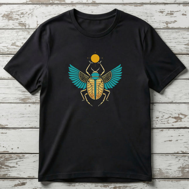Egyptian Khepri Scarab T-Shirt | Winged Beetle God Tee | V4