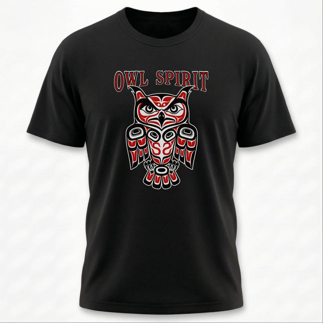 Owl Spirit Haida Formline Art T-Shirt | Indigenous Tribal Owl Tee | Spirit